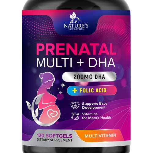 Prenatal Vitamins Label Design needed for Nature's Nutrition Design by TUNSAY