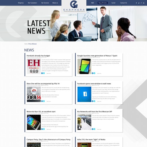 Parallax Website Design Wanted for Ekspresa Diseño de DezignLAB