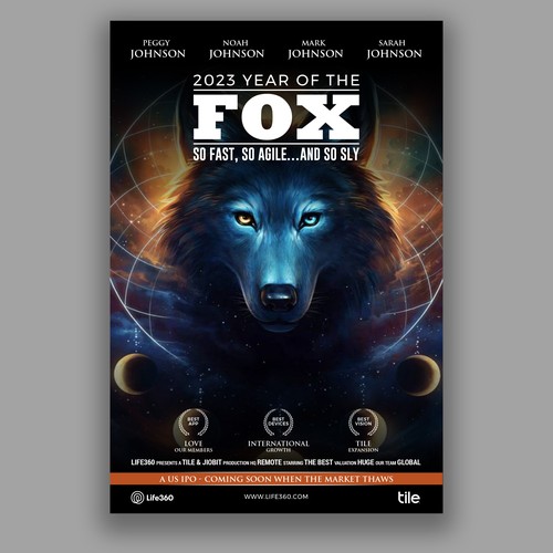 Life360 2023 Year of the Fox Poster Design by RENEXIT