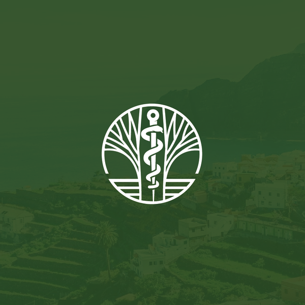 Logo for an innovative pharmaceutical consultancy and wholesaler from the Canary Islands