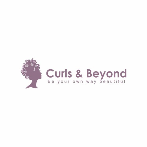 Logo for curly hair brand Design by MasKarebetz