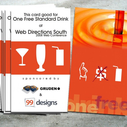 Design the Drink Cards for leading Web Conference! Diseño de che'