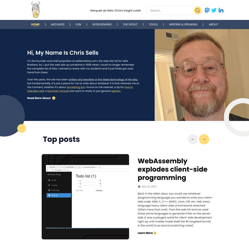 Web page design contest entry by Technology Wisdom