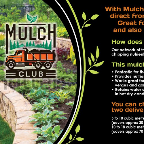 HELP! Creative Mulch delivery flyer needed ASAP Postcard, flyer or