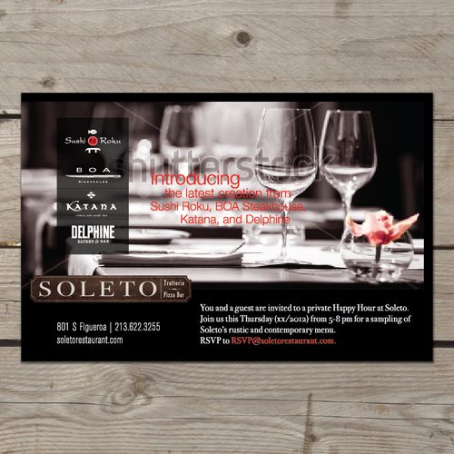 postcard or flyer for Innovative Dining Group Design by athenabelle