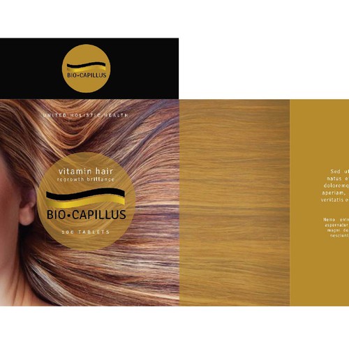 Be bold (so our customers don't have to) and create a winning label design for a hair growth supplement Design by kookypops