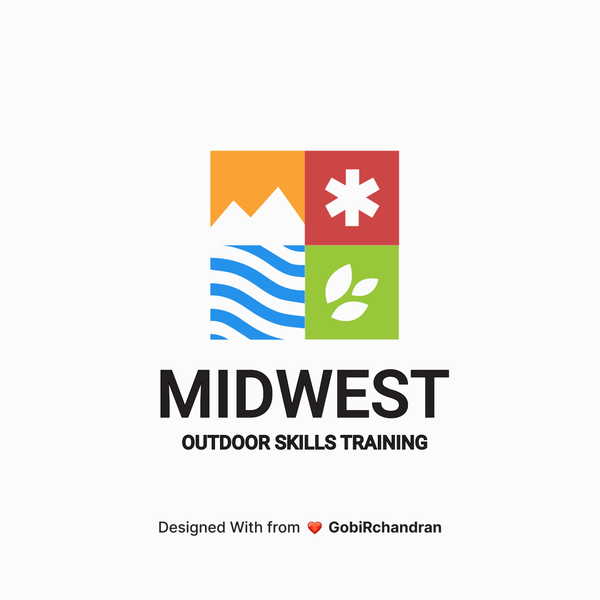 Design by Gobinath A R titled "Midewest Outdoor Skills Training"