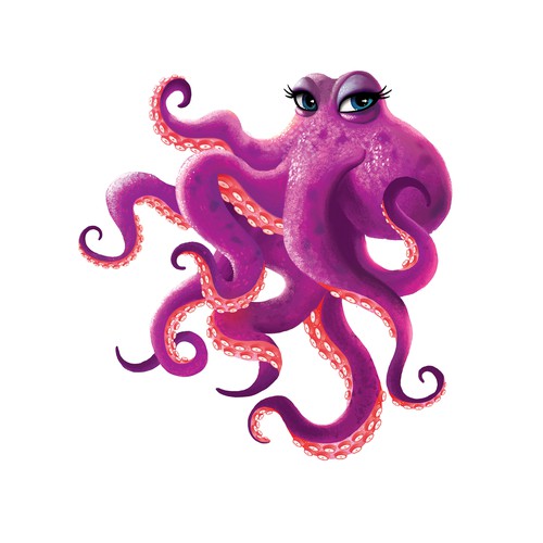 Design Mischievous Octopus Character for hottest card game 2019! Design by lofosparalogos