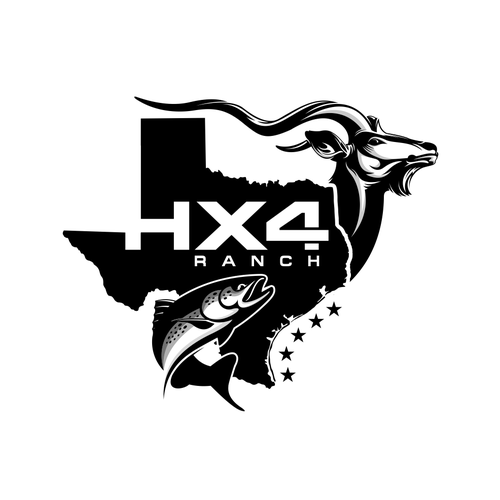 Logo design for fishing and hunting lodge on Texas coast