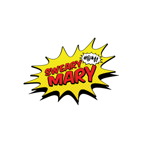 Sweary Mary - a brand that designs hair accessories with swear words. Design by R T Creative