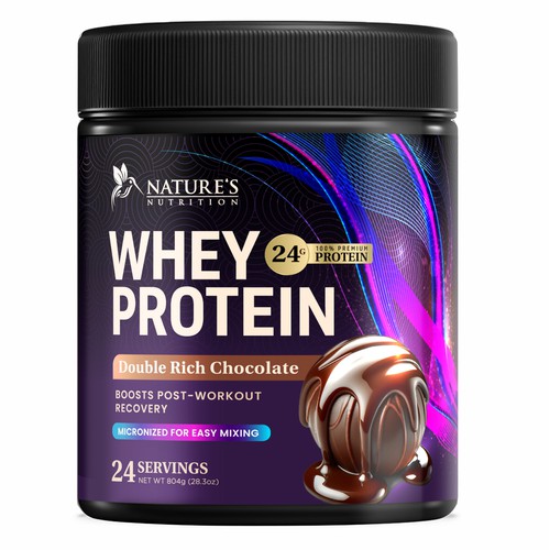 Tasty Whey Protein Chocolate Design Needed for Nature's Nutrition Design réalisé par Davi Giolo ★