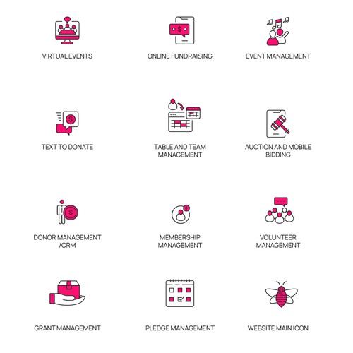 Website Caption Icon and functional illustrations Design by Angga Ramadan