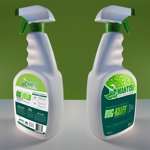 NATURAL & ORGANIC BUG KILLER SPRAY BOTTLE LABEL Design by leandropalencia84