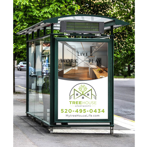 Treehouse Apartments Banner Design by BeCr8tive