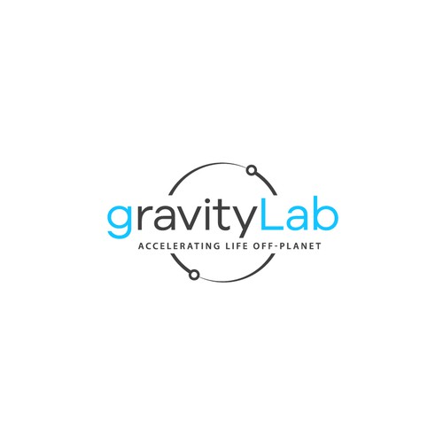 Space exploration logo - orbiting artificial gravity laboratory Design by Planet Nova