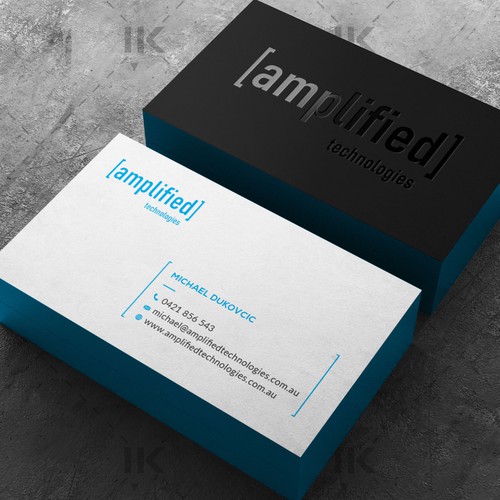 Tech company business card design Design by IK_Designs