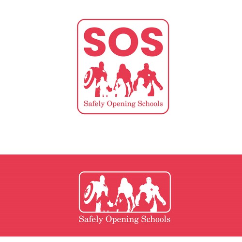 Logo for a group of Super Hero's working to get Kids back to school Design by udaraij