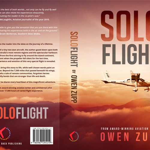 Solo Flight. Design an awesome book cover that captures the adventure of flight. Design by Rav Astra