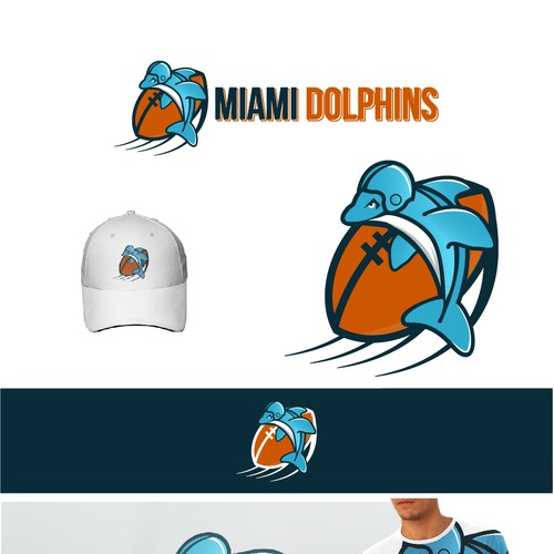 99designs community contest: Help the Miami Dolphins NFL team re-design its logo! Design by Kaiify