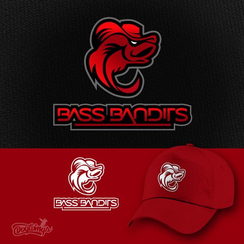 Bass Fishing Team Logo Design by Dogwingsllc