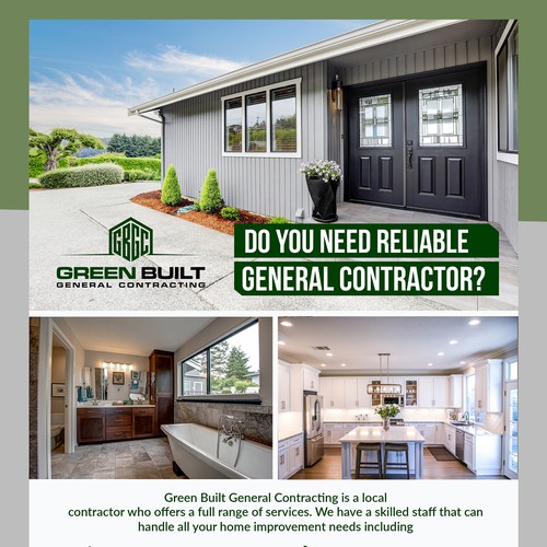 Flyer for General Contracting Company Réalisé par *FBCTechnologies*