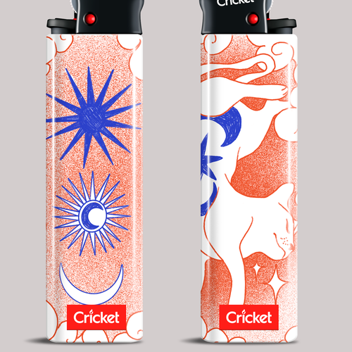 Create Art on a Lighter: Astrology, Y2K, Rave & Aliens! [multiple winners] Design by Jess Illustrates