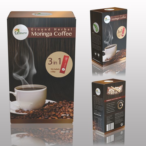 Moringa Herbal Coffee Réalisé par bastian-weiss-design