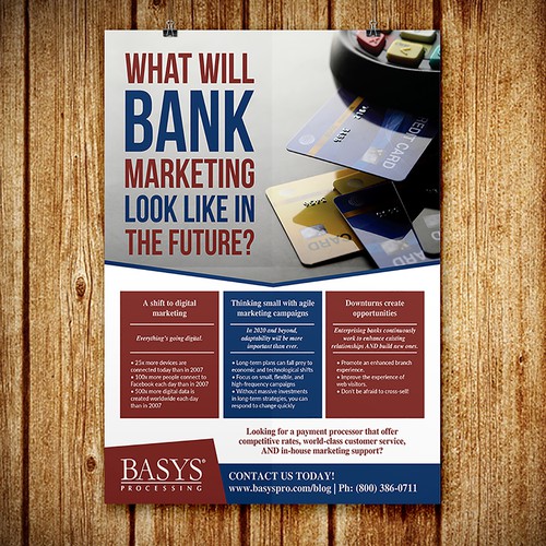 Flyer on the Future of Bank Marketing Design by TheThreeMedia