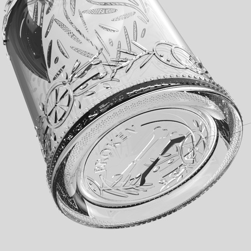 Broken Bones gin bottle Design by AdriánKG