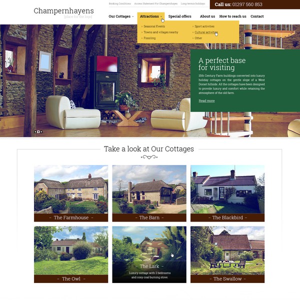 Website Concept for Champernhayens