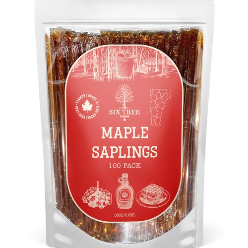 First ever production Maple Syrup Stick label Design by bcra