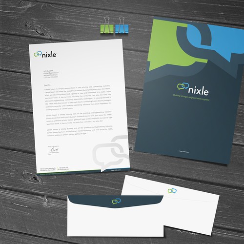 Business card based on logo for largest neighborhood network website in the US Design by conceptu