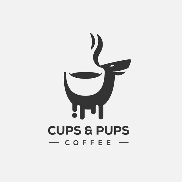 Design by deleted-935234 titled "Logo for cups and pups coffee shop"
