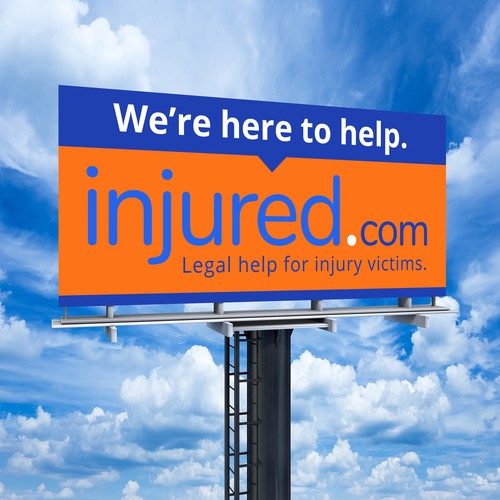 Injured.com Billboard Poster Design Design by SoftSkills