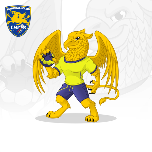 Maskottchen-Design für einen Handballverein für sportaffine Zielgruppe - Mascot design for a handball sportsclub - Design by ridjam