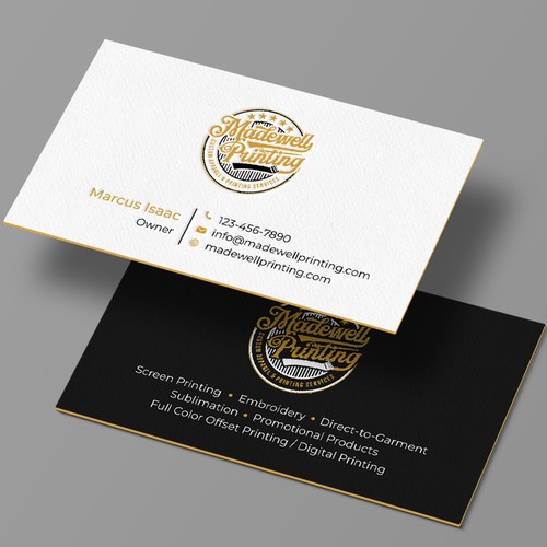 Business Card for a Custom Clothing/Product Business Design by Xclusive16