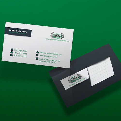 Business Card design for Asphalt & Concrete Company! | Logo & business ...