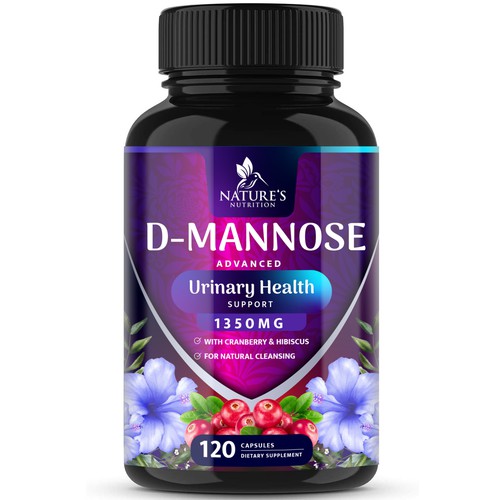 Colorful D-Mannose Design Needed for Nature's Nutrition Design by R O S H I N