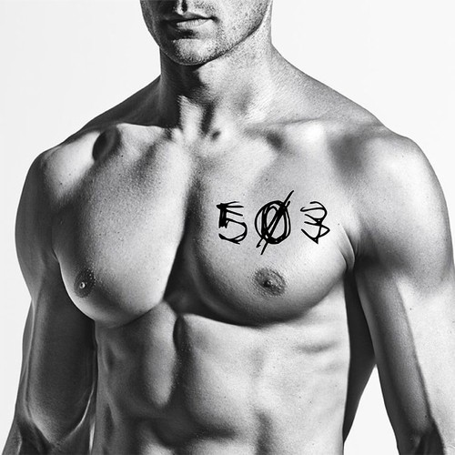 503 chest tattoo Design by Xnine