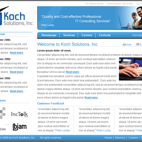 $500.00 Website template (Design only) Design by sucka