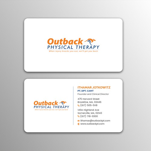 Business card for 2 clinic physical therapy office Design by ™SF_Design™