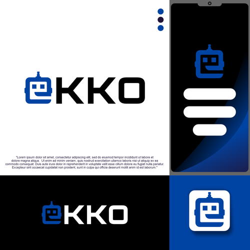 SIMPLE LOGO - ekko Letters then dm after Design by Logologic™