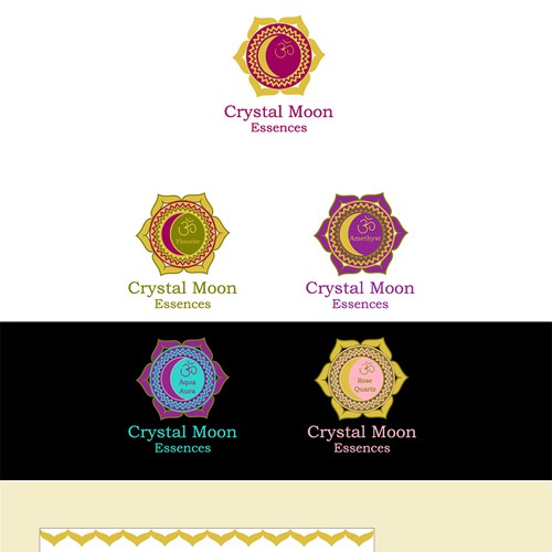 Logo for Crystal Moon Essences - remedies for harmonic rebalance and well-being Design by pemacreative