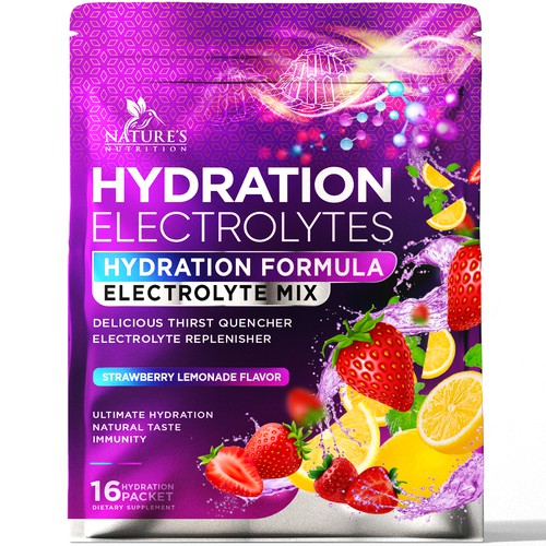 Refreshing Hydration Electrolytes Design Needed for Nature's Nutrition Design by agooshe