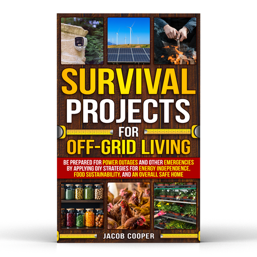 Book Cover for Off-Grid Survival Projects Design by NajninD
