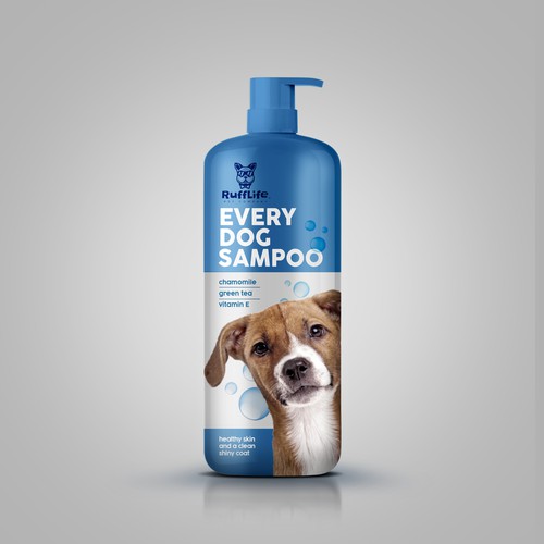 Ruff Life Pet Company Natural Every Dog Shampoo Design por sougatacreative