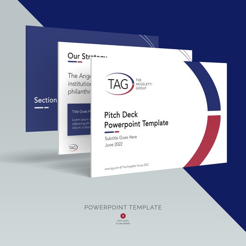 Professional and modern powerpoint template that is easy to edit for use across a variety of clients Design by Joemar Concepts