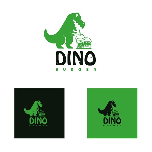 Diseño de Logo d'un dinosaure pour un restaurant fast food et bubble tea. Un logo moderne, simplifié et chill. de Medinart91