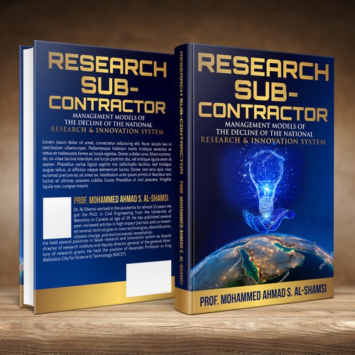 Book Cover Design Suitable for innovation and Research Diseño de studio02