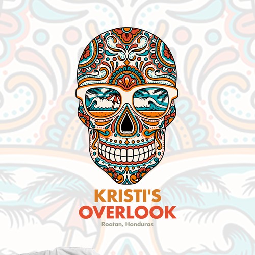 Sugar Skull t shirt-Kristi's Overlook Design by NikosNikossss